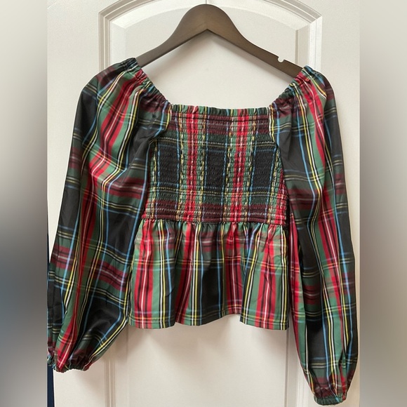 J. Crew Puffed Sleeve in Stewart Tartan Plaid - Picture 4 of 5